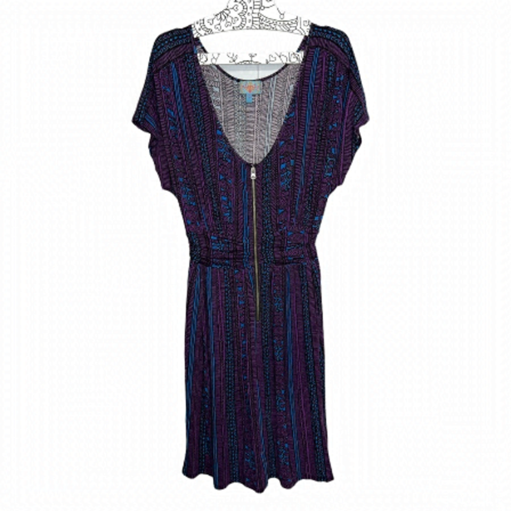 Tracy Reese Plenty Anthropologie Printed Front Zip Dress